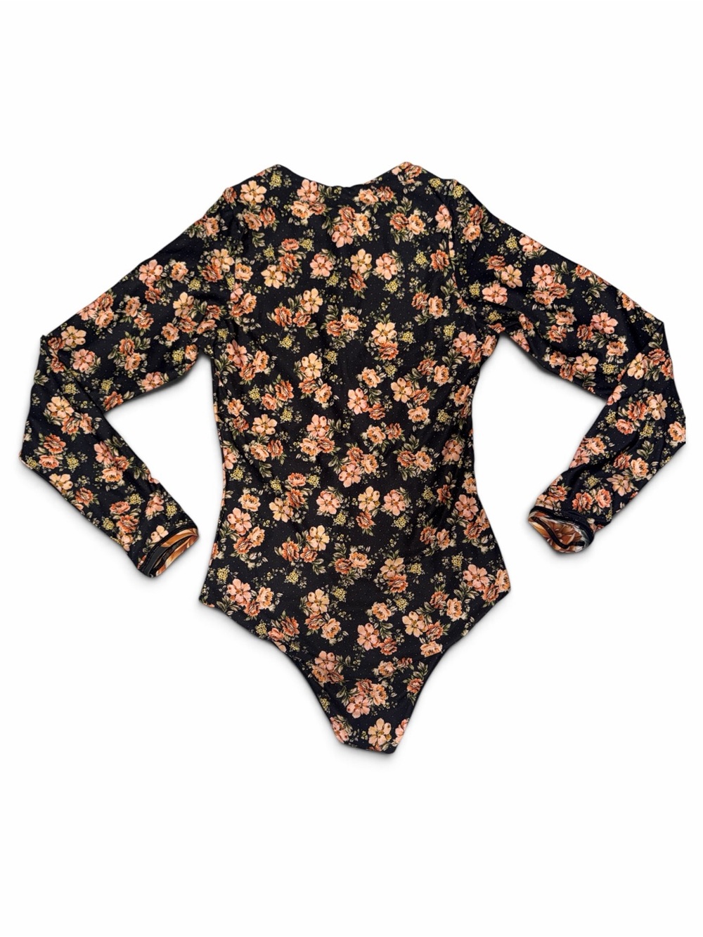 Maaji XS Reversible Floral Long Sleeve Surf Suit One Piece Rash Guard Swimsuit - Picture 3 of 5